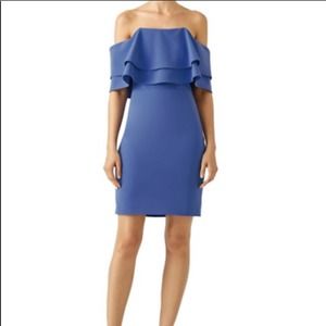 Parker Black Harper Off The Shoulder Dress Blue 10
